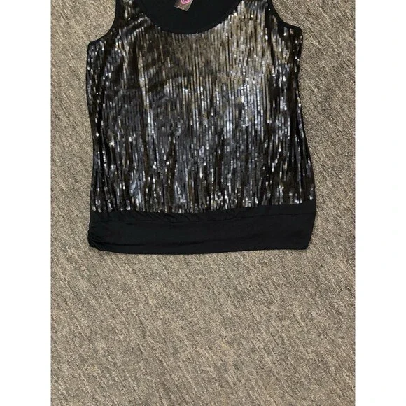 Torrid Size 3 Sequin Black Tank Top Sleeveless NWT - Picture 3 of 6
